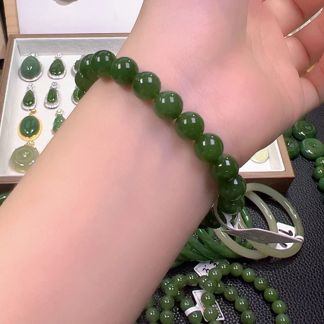 和田玉（碧玉）未镶嵌手链