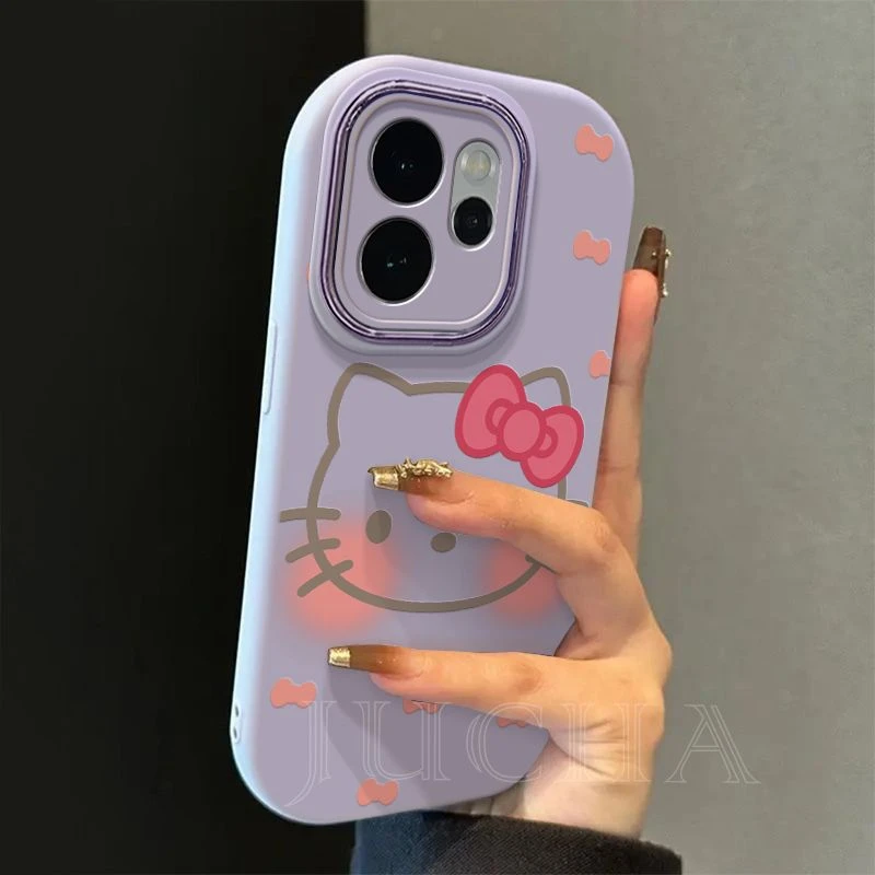 脸红Kitty适用opporeno15手机壳全包防摔OPPOreno15pro不撞款设计