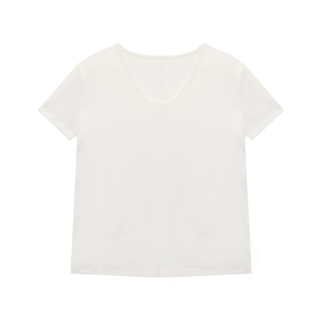 A2CCL571 夏季新款短袖女圆领T恤百搭简约款