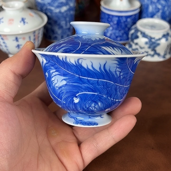 小***柳瓷片景德镇全手工手绘陶瓷