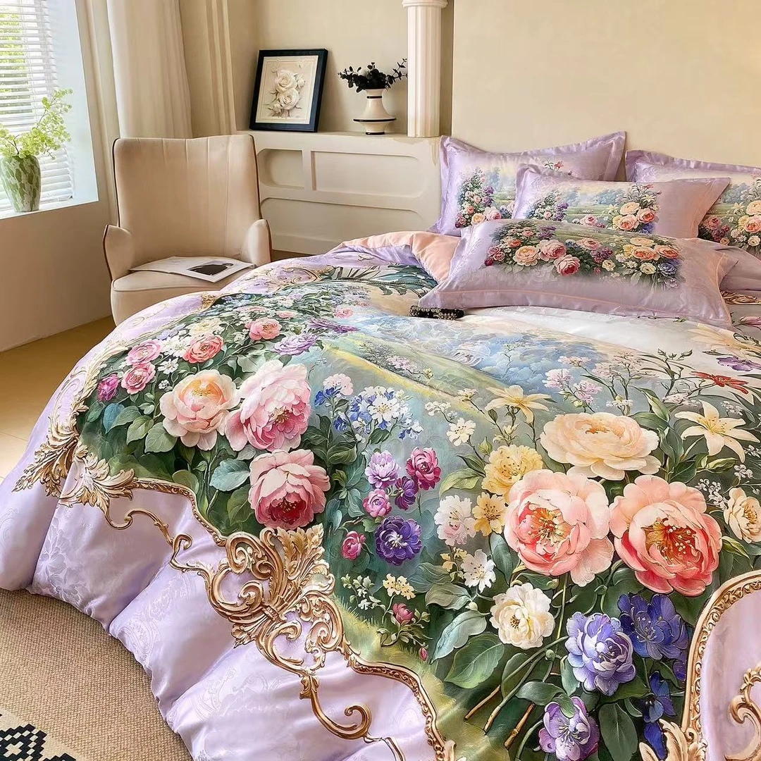 【张董心选】欧式贡缎提花工艺款秋冬四件套繁华如梦-SL