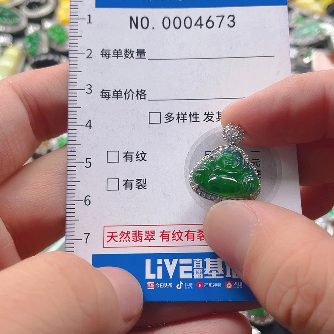 翡翠未镶嵌吊坠(不含链)