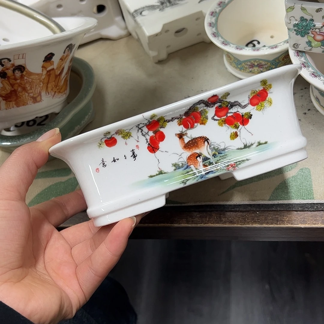 紫砂花盆134号瑕疵18/14/5.5cm