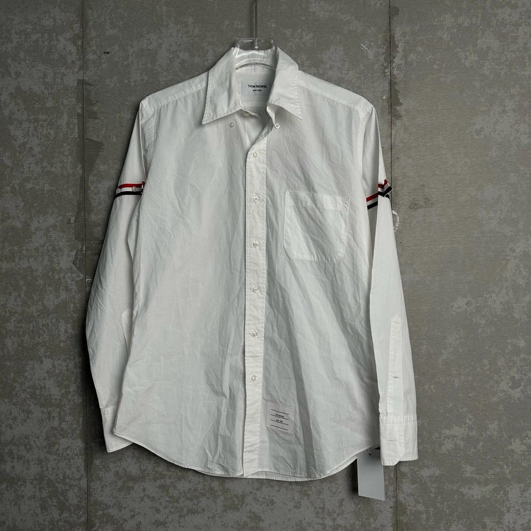 未使用 WE11 DONE 3*1/ThomBrowne汤姆布朗双袖标衬衫/18496/JP