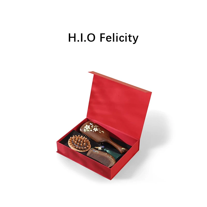 HIO Felicity 檀木气垫梳按摩梳礼盒生日礼物女生FS57306