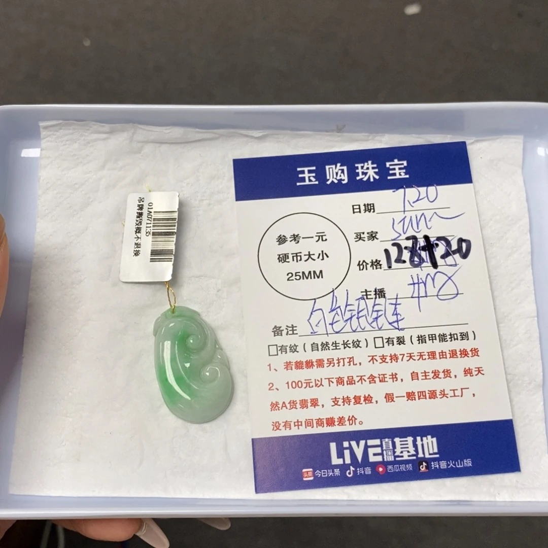 翡翠未镶嵌颈饰S***y如意