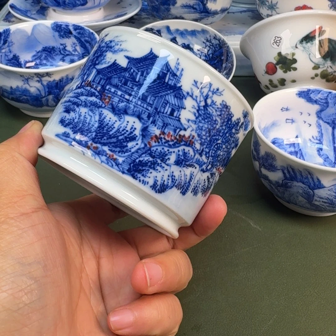 陶瓷景德镇纯手绘茶具圆圆278