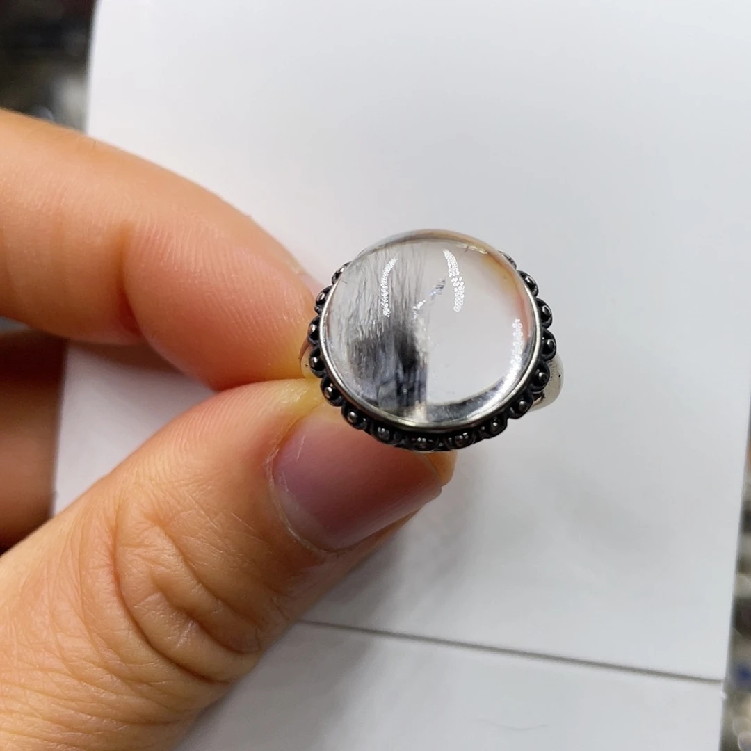 【闪购商品】水晶珠宝半成品银S925镶嵌戒指