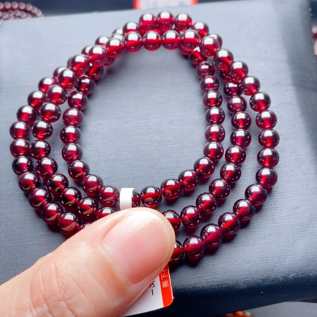 未镶嵌手链石榴石天然