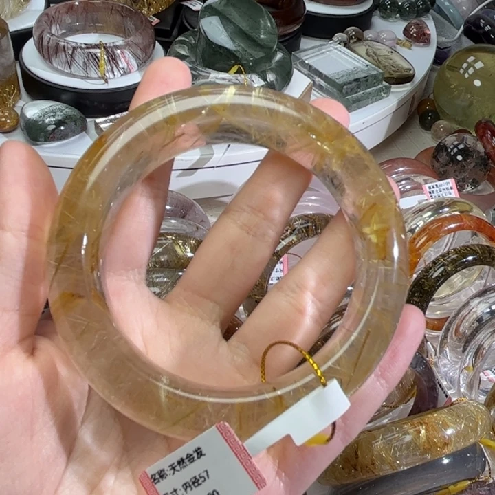 水晶天然黄水晶手镯未镶嵌颖天然黄水晶手镯
