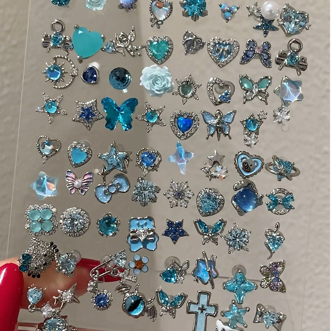 钛钢耳饰 蓝色合集RINGRING商店华子耳骨钉钛钢耳钉养耳洞耳蜗钉