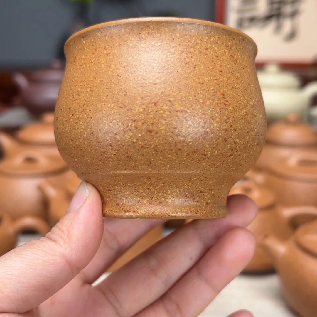 紫砂茶壶梨皮黄段150