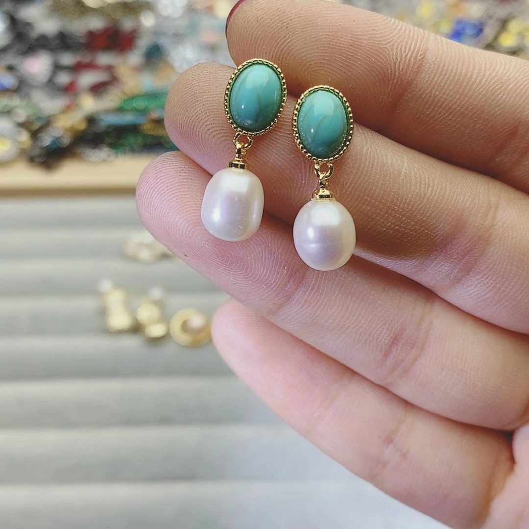 【闪购商品】托帕石耳饰银S925镶嵌