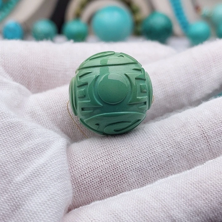 未镶嵌绿松石珠宝奇石21mm