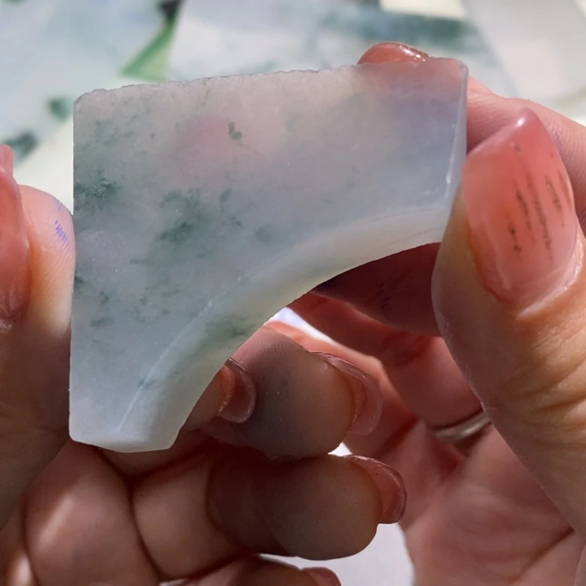 【闪购商品】翡翠挂件足铂镶嵌半***糖