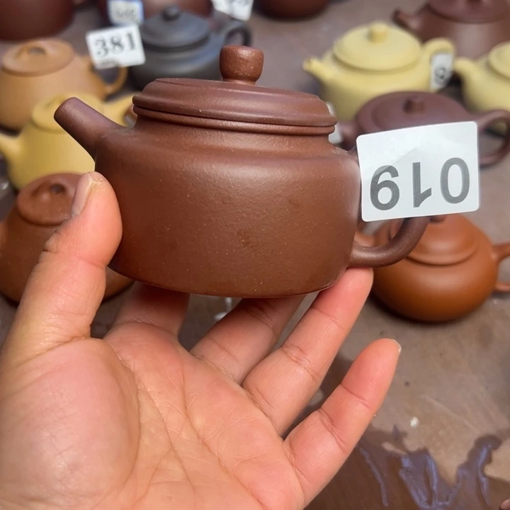 紫砂茶壶底槽清半手工220cc瑕疵
