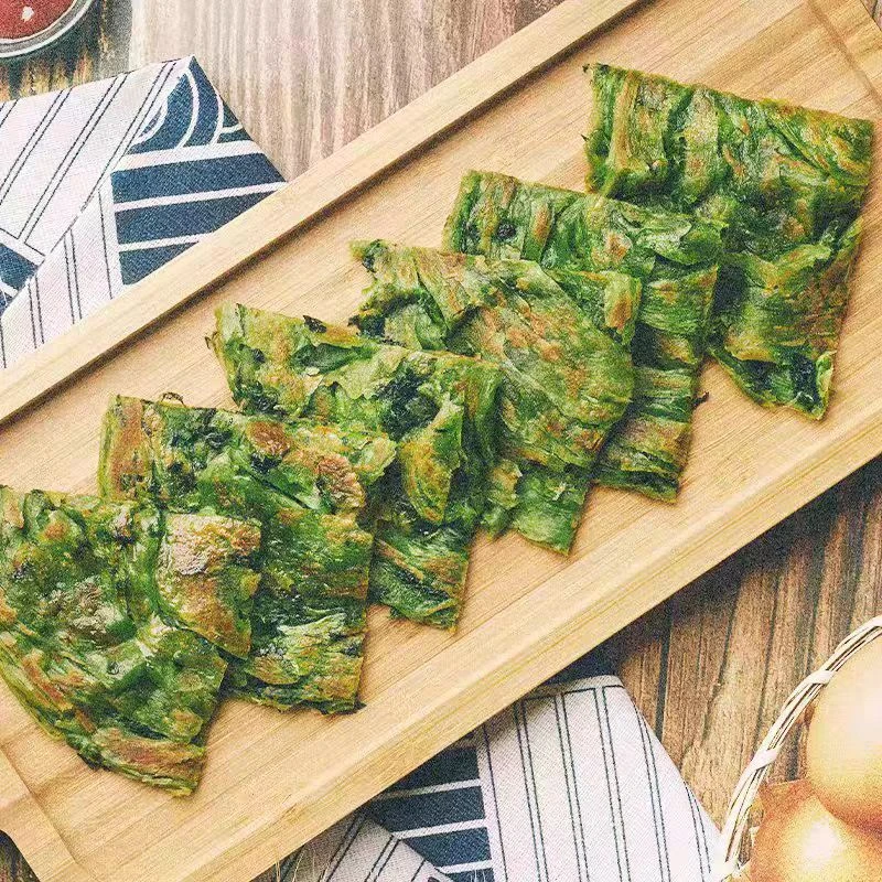 【保质期至2025-6-20】【冻品】粮全其美 香菜饼400g（5片）*4包