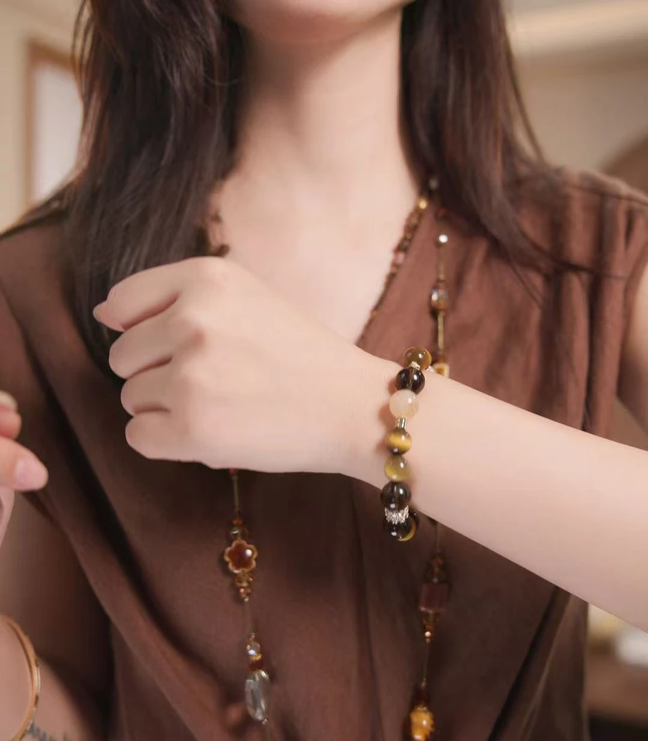 非金属仿水晶手链 【虎眼】优雅气质手链配饰