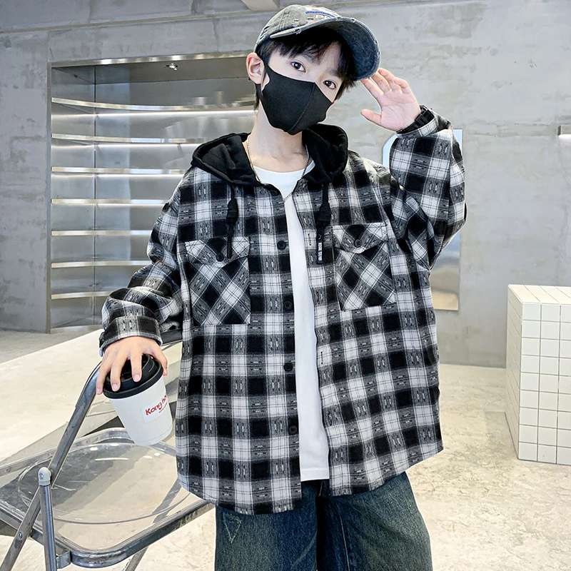 儿童装男童外套春秋款2025新款秋装衬衫中大童秋季酷帅男孩衣服潮