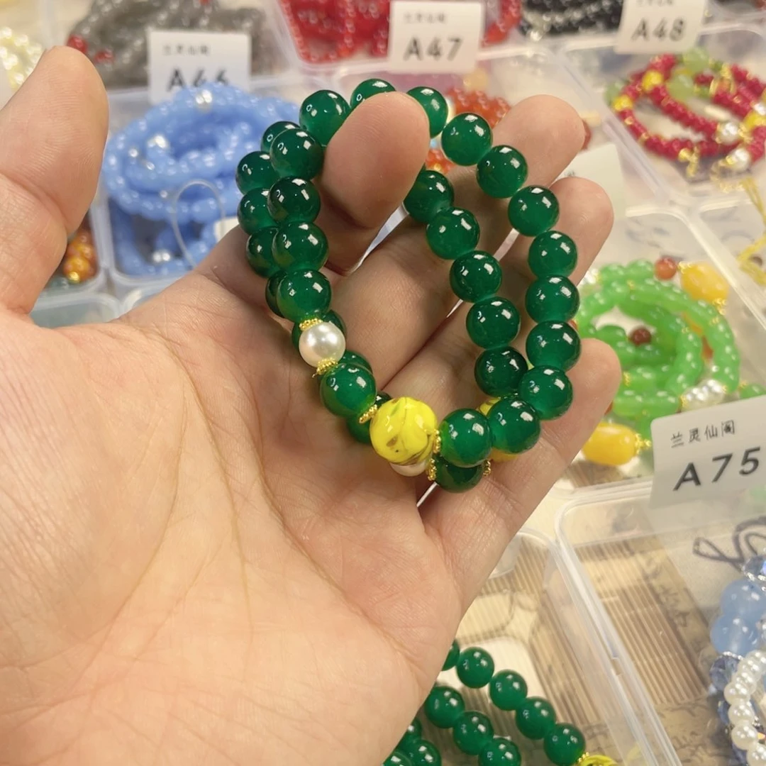 檀香紫檀（小叶紫檀）手串银S925镀金镶嵌