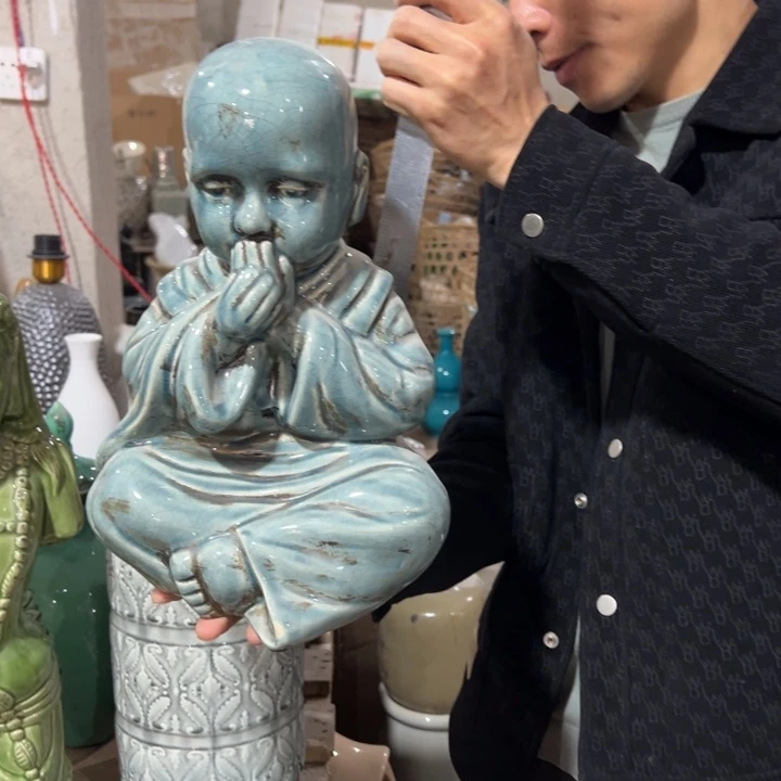摆件高34宽23公分微瑕做旧款