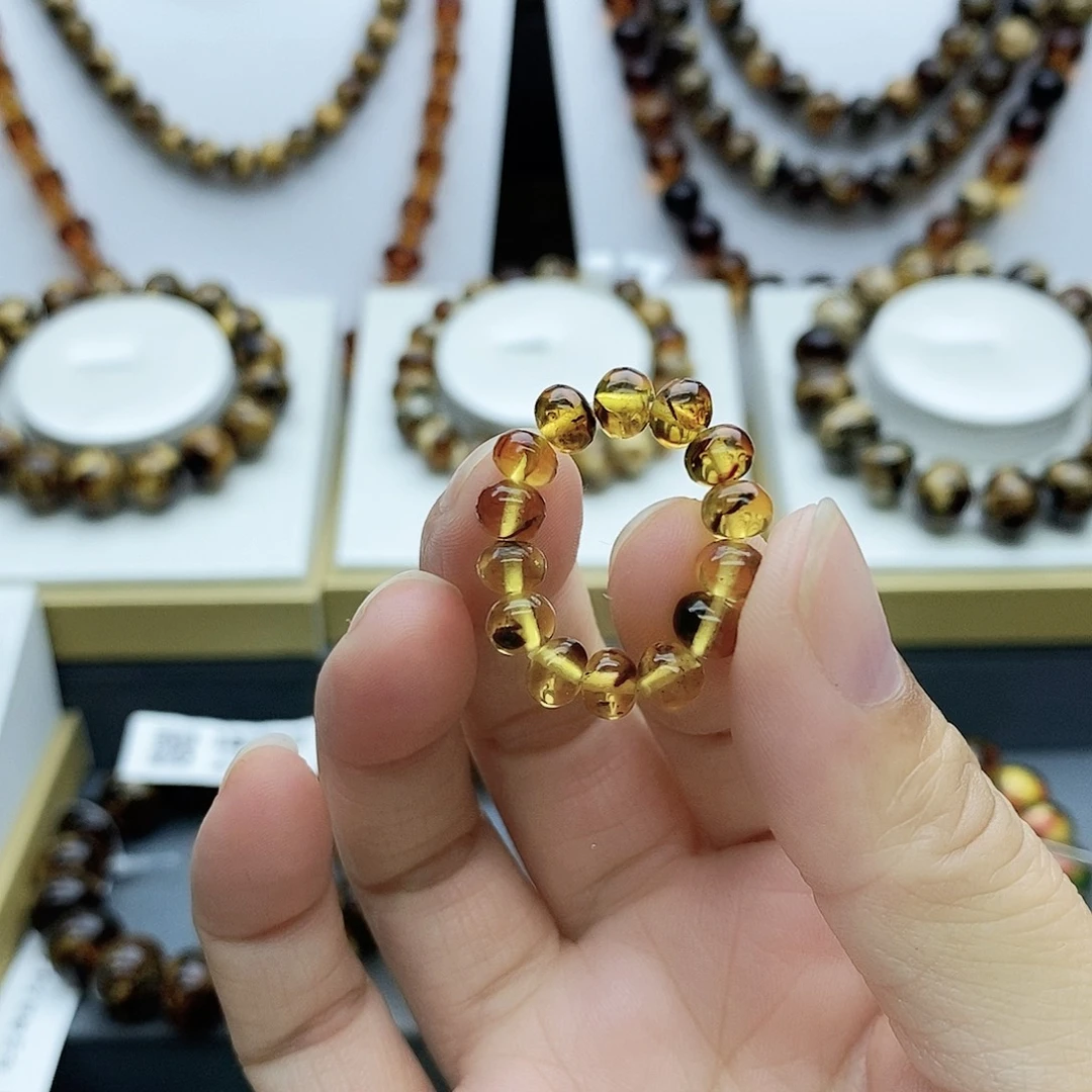 琥珀颈饰未镶嵌琥珀指环