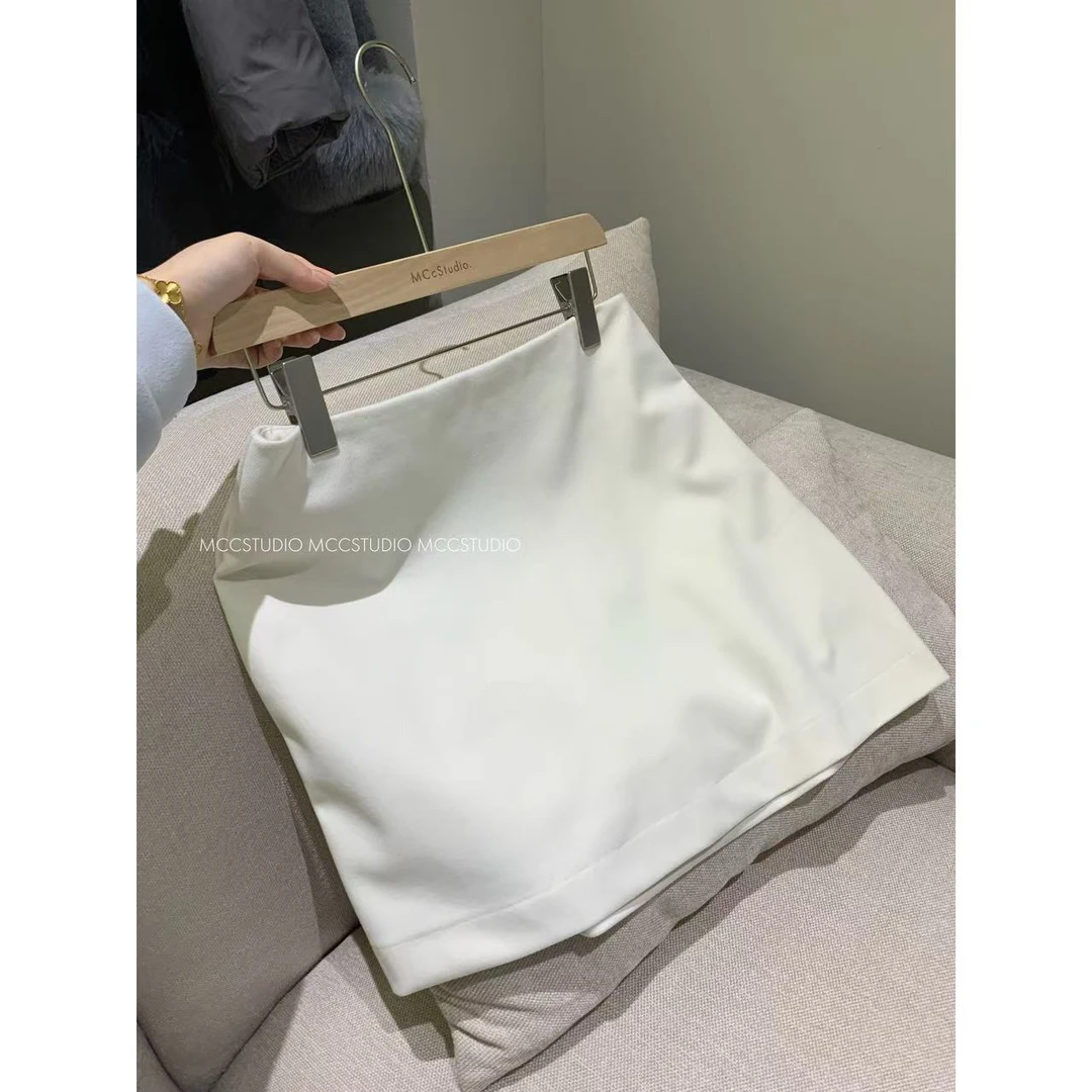 MCc【奶皮半裙】万能搭！不会很短哦！斜挎显瘦半裙女