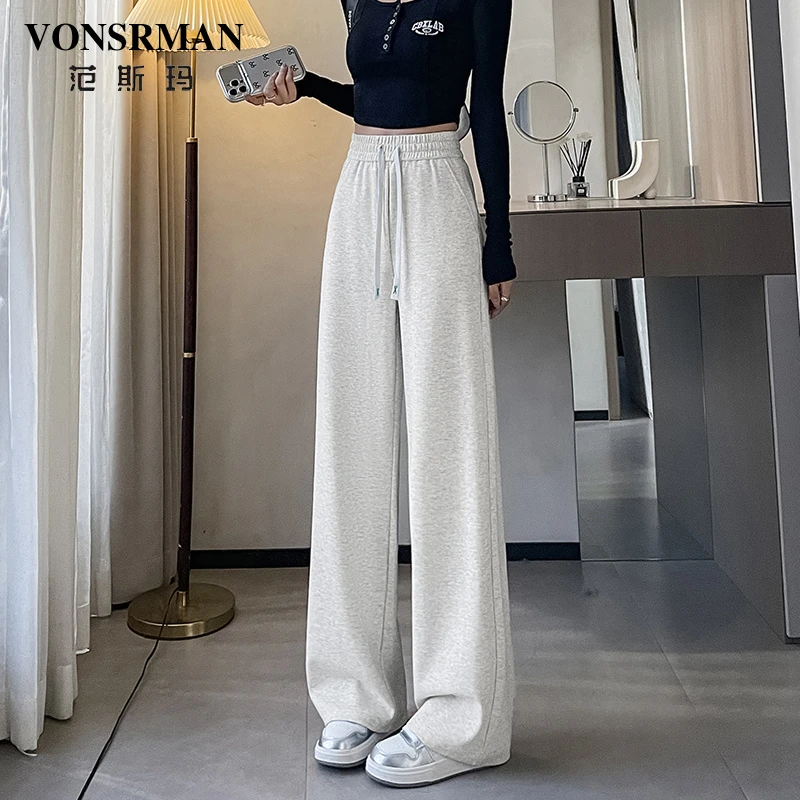 高腰阔腿裤女2025秋季新款时尚显瘦直筒垂感裤慵懒风百搭休闲裤子