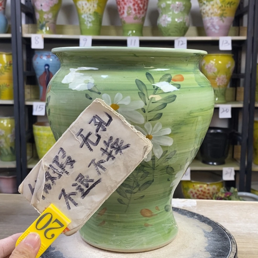 景德镇手工手绘陶瓷花盆