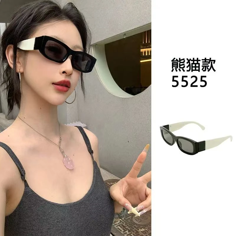 款号101黑白拼接熊猫配色墨镜防紫外线遮阳