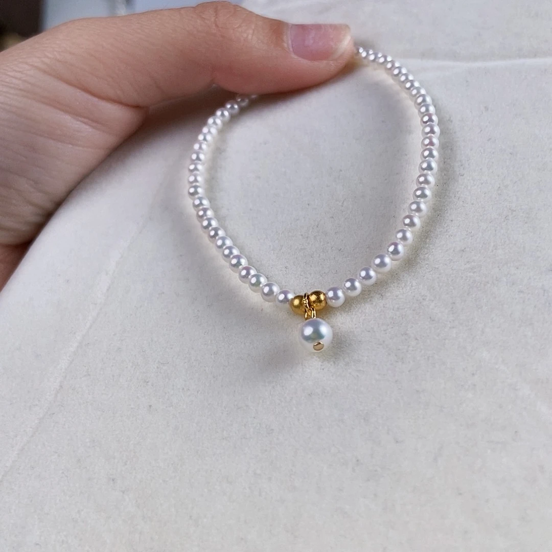 淡水珍珠手绳银S925镶嵌