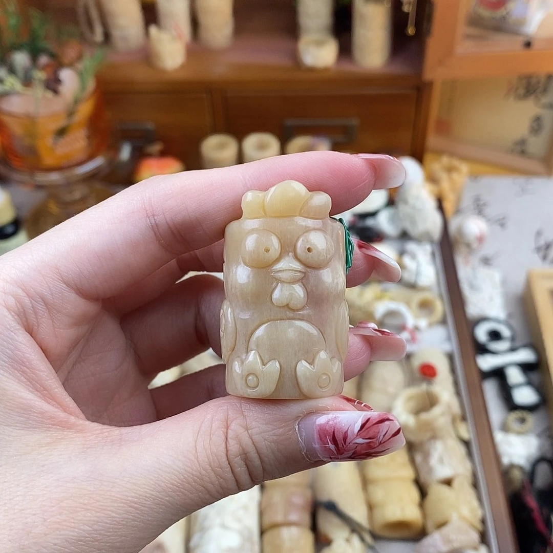 鹿骨把件其*M15马骨雕刻的小鸡骨笛