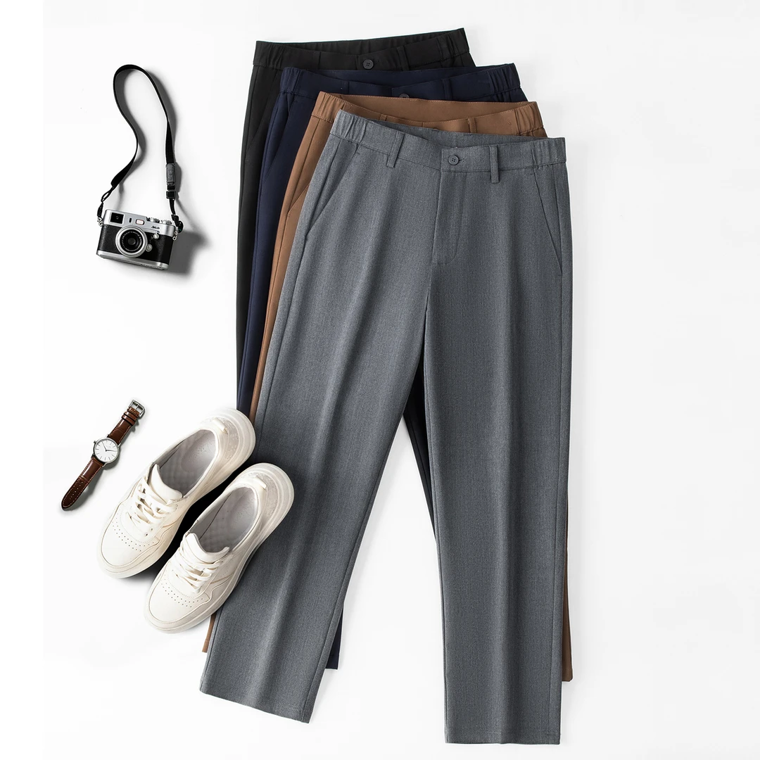 西裤男士修身商务正装休闲小脚裤西装裤男#磨毛加厚#薄