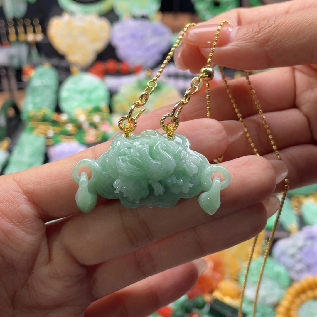 翡翠未镶嵌摆件代编织