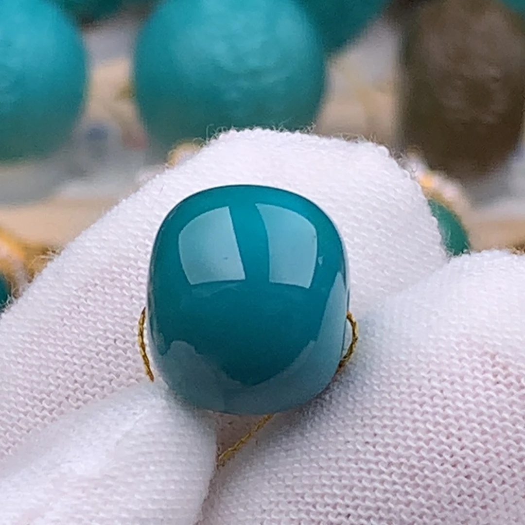 未镶嵌绿松石珠宝奇石13.5mm