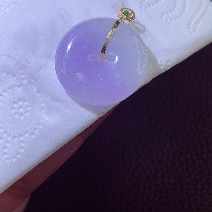 颈饰18K金镶嵌翡翠翡翠