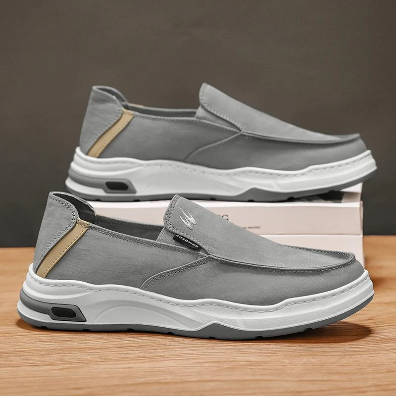 男鞋软底潮鞋一脚蹬帆布鞋2025新款轻便老北京布鞋休闲运动板鞋子