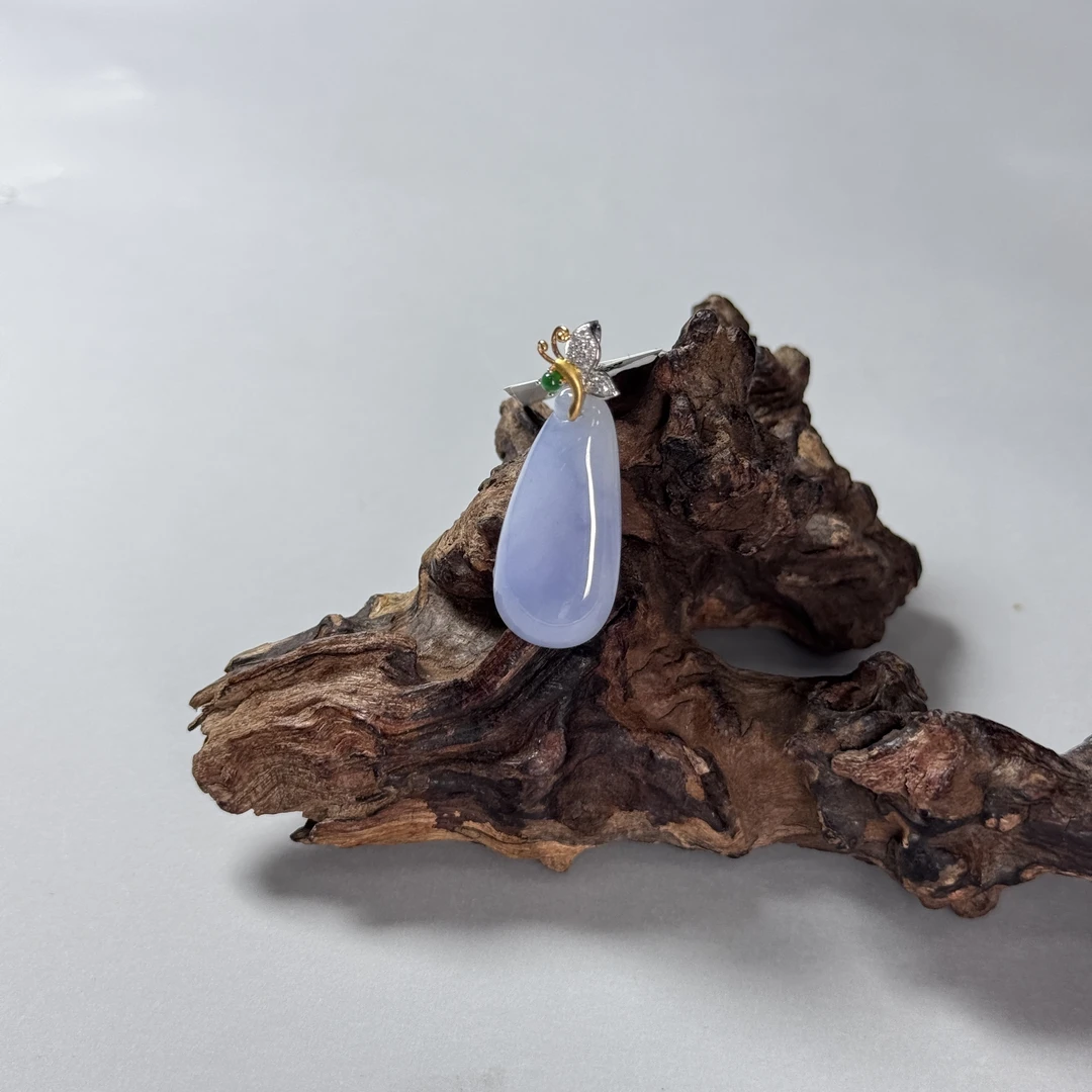 【诚翠拍品第一百一十四期午】翡翠95吊坠XGS8009金