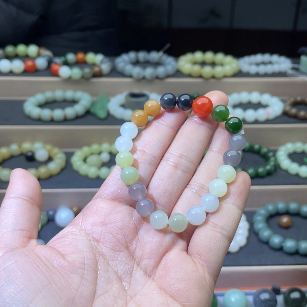 和田玉手链未镶嵌沧**月