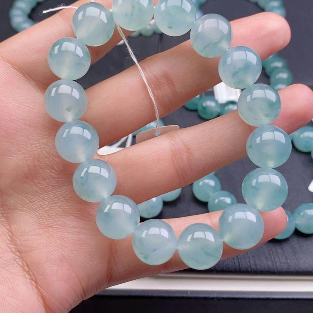 温***程翡翠未镶嵌手串珠串