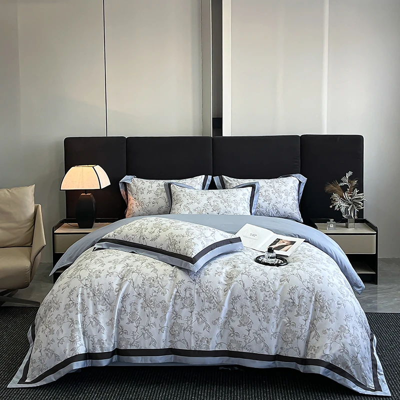 2025新款A类60S100支全棉纯棉轻奢数码印花长绒棉四件套