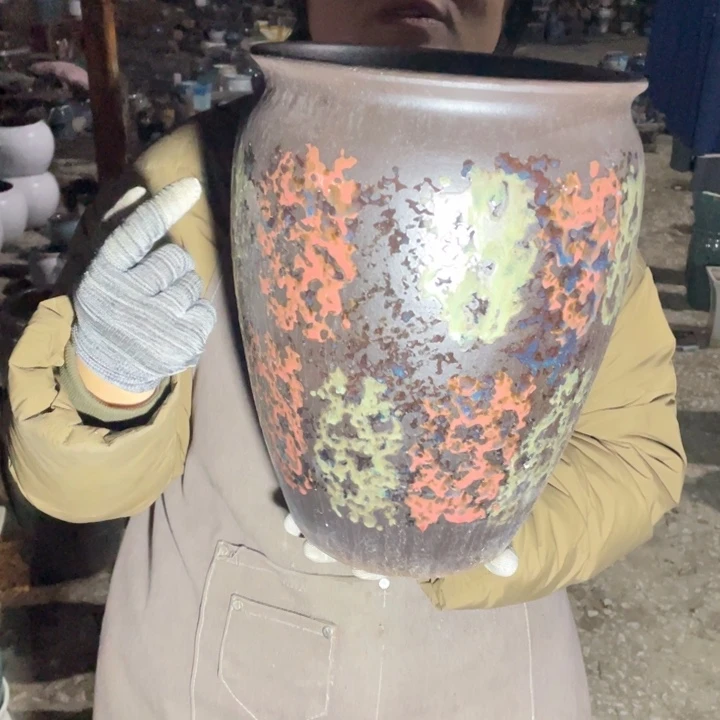 紫砂花盆口22高31正品正品