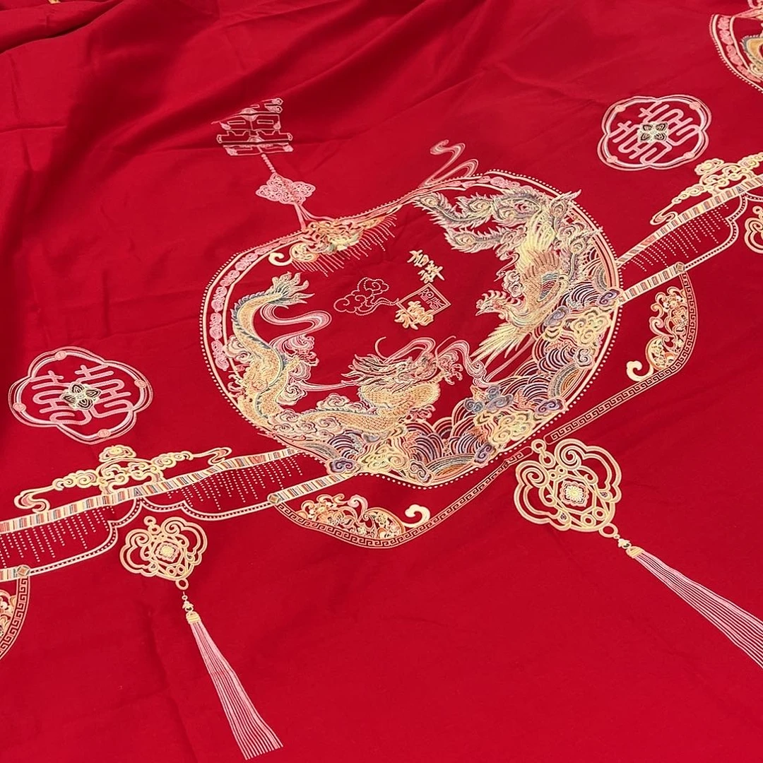 圆***圈棉棉大红龙凤呈祥四件套199