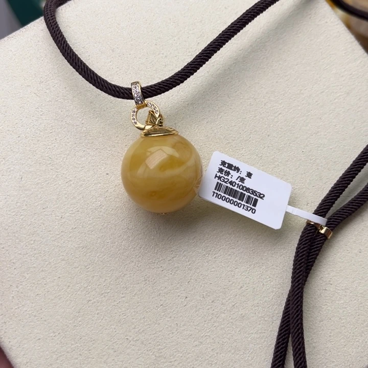 蜜蜡颈饰未镶嵌22+单珠