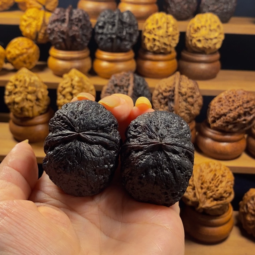 吊坠文玩核桃巴焦扇46
