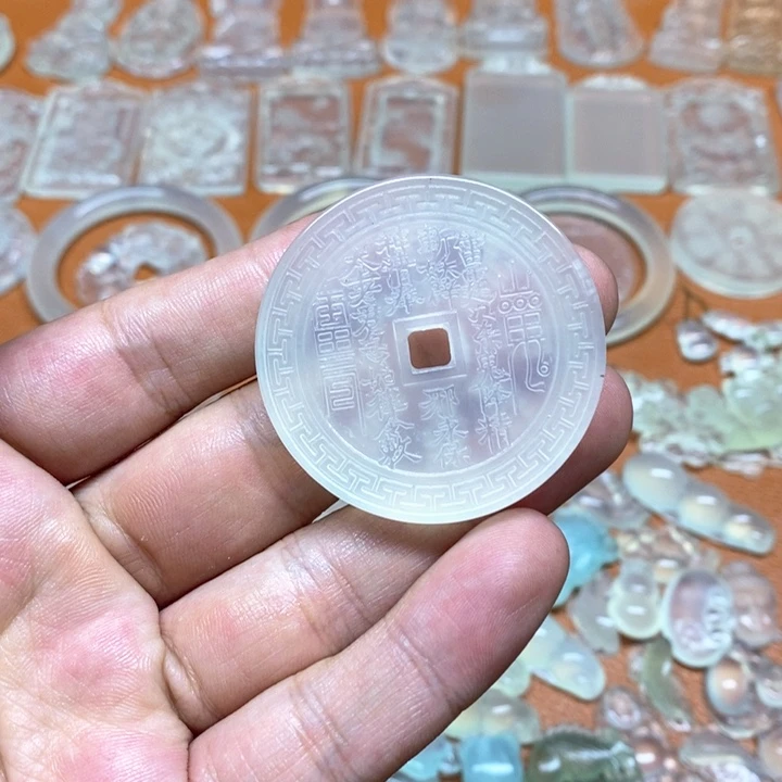 蛇纹石玉未镶嵌吊坠(赠链)