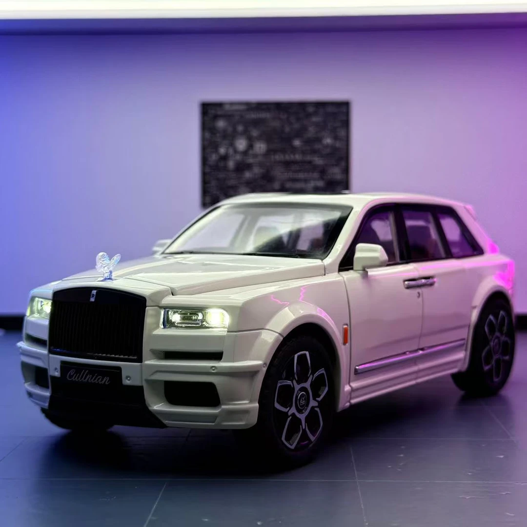 车致车模1:20库里南BB版合金越野车音效模型摆件回力儿童玩具