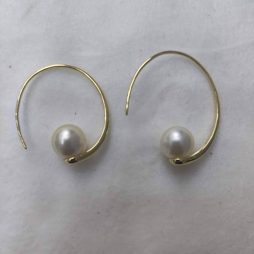 天然海水澳白蓝血耳饰