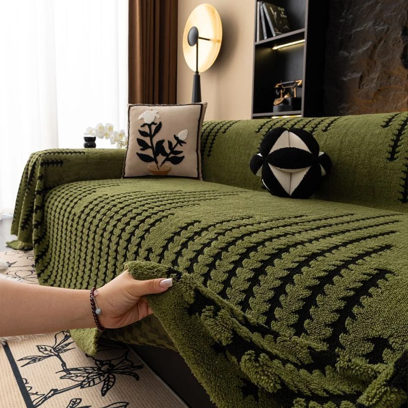 轻奢高级感秋冬毛绒沙发巾盖布加厚新款防滑一整张通用全盖套罩