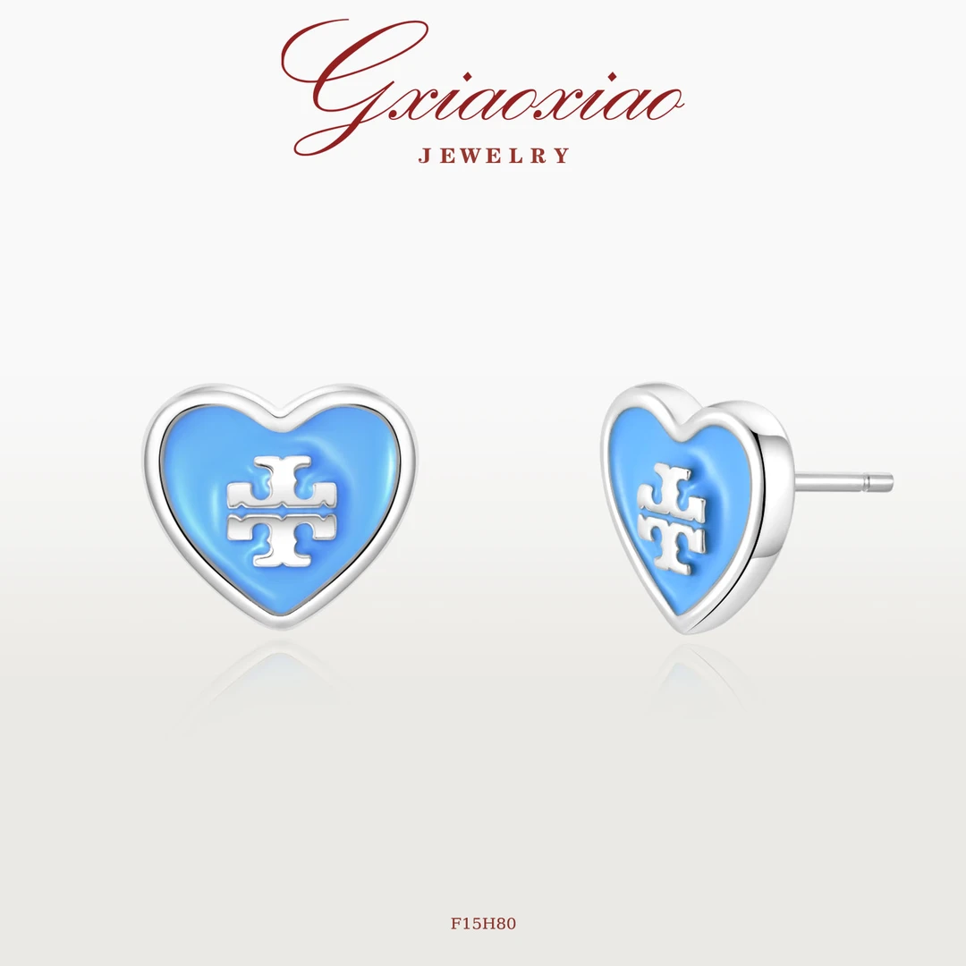 G XIAOXIAO 镀K金 【蓝心恋语】时尚高级感气质简约百搭耳环 F15H80